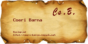 Cseri Barna névjegykártya
